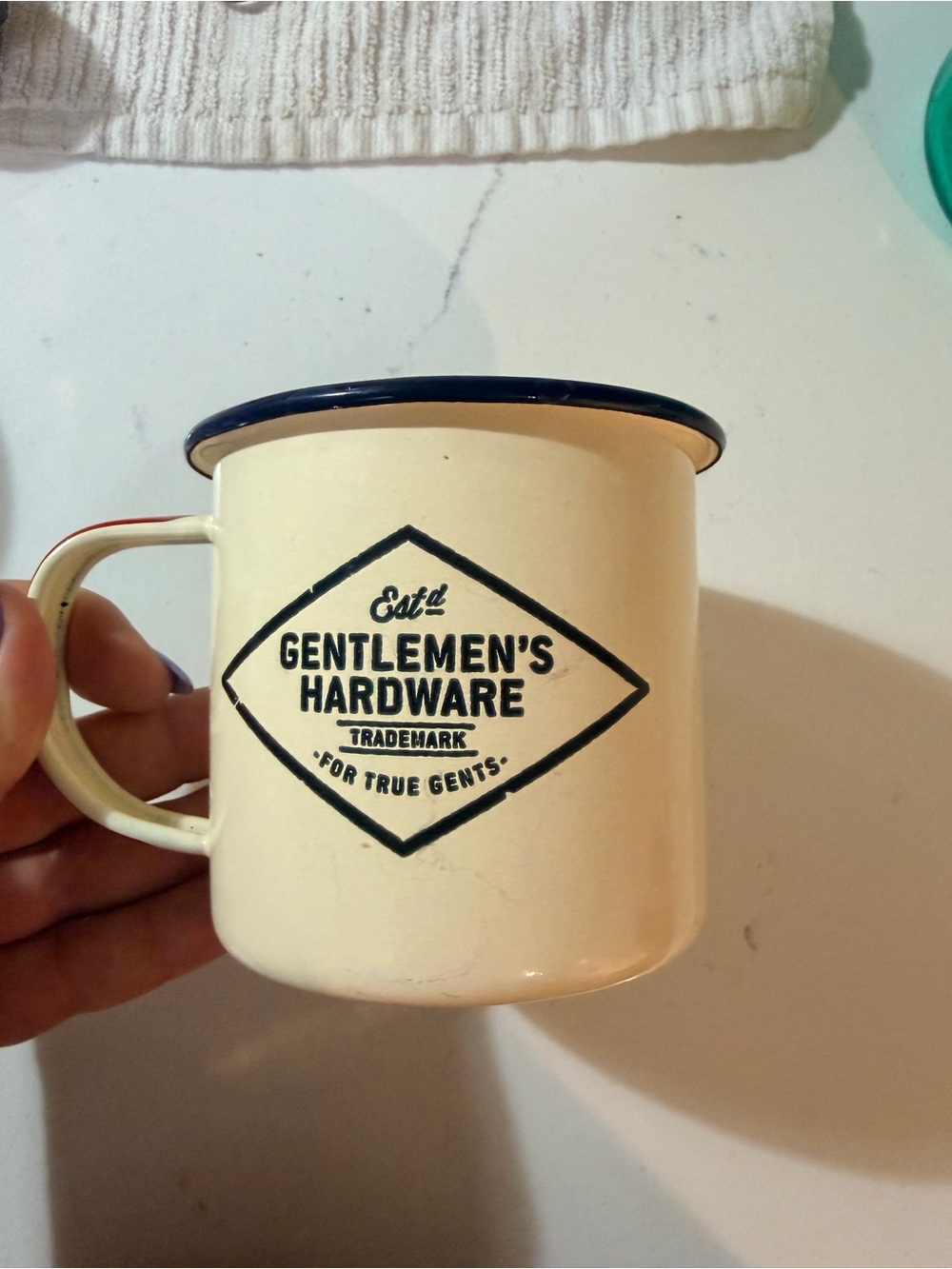 Gentlemen's Hardware Cream Enamel Mug